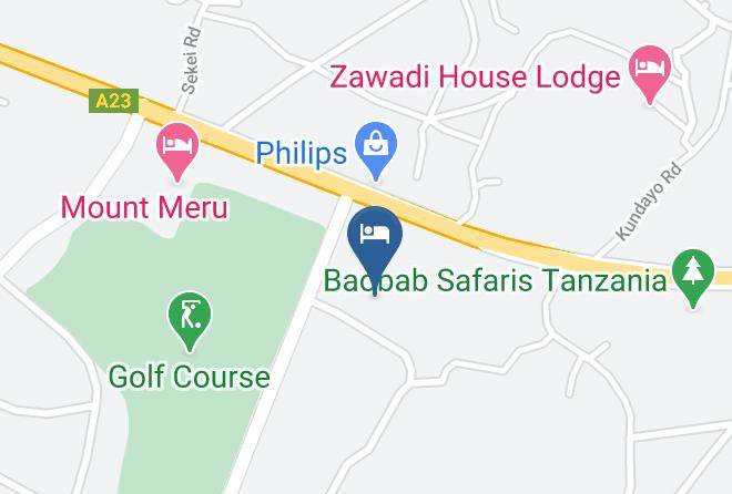 Arusha - The Milimani Lodge Maps