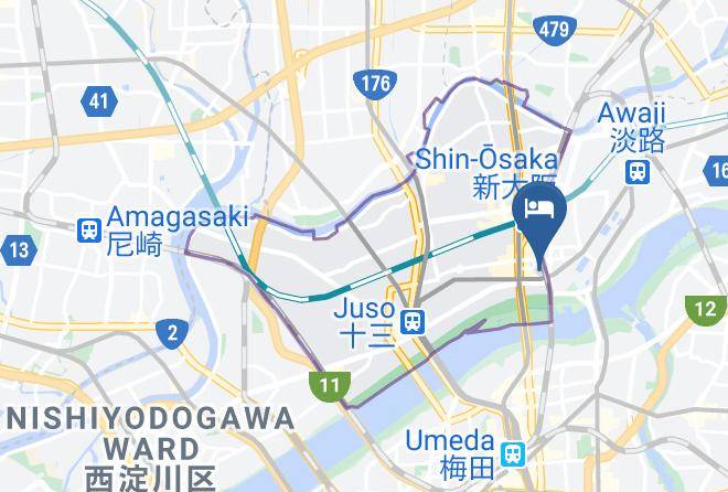 Osaka City Yodogawa Ward - The Neighbors Shin Osaka Maps
