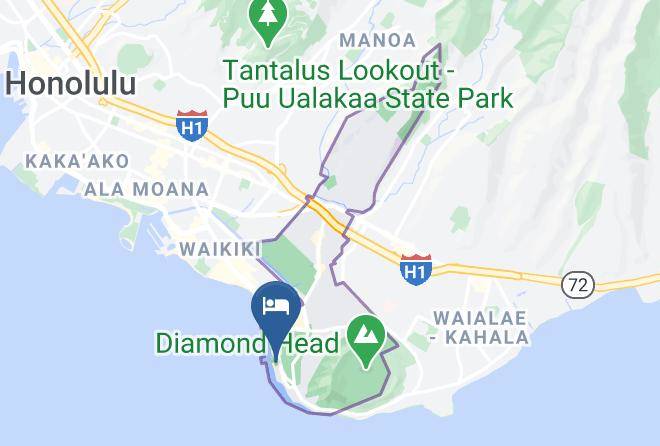 Honolulu - Kaimana Beach Hotel Maps