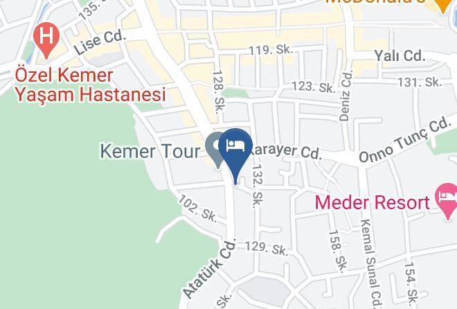 Kemer - The Nordic Butik Hotel Maps