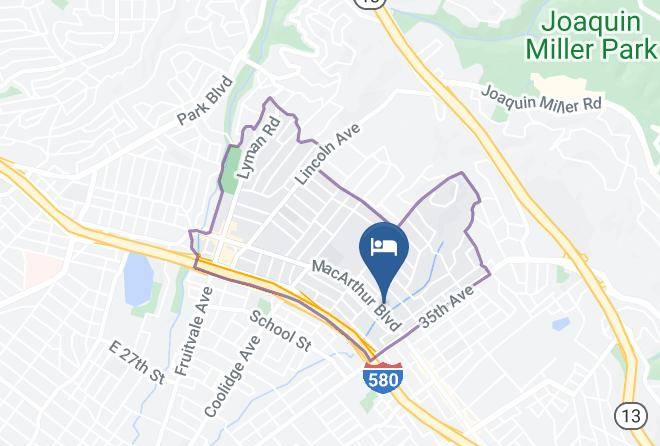 Alameda - The Oaks Motel Maps