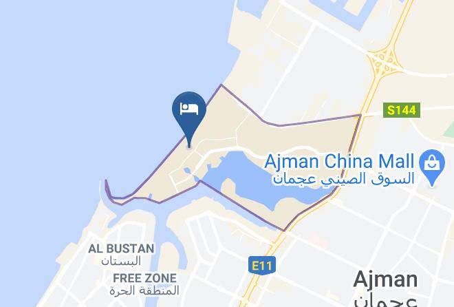 The Oberoi Beach Resort Al Zorah Ajman Uae Map