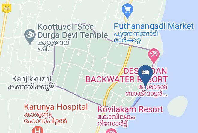 Cherthala - The Oberoi Vrinda Luxury Kerala Cruiser Maps