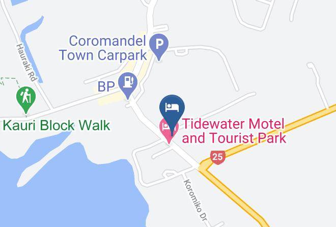 Thames Coromandel - The Olive Motel Maps
