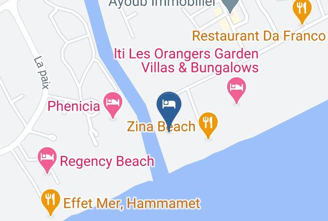 Tunisia - The Orangers Beach Resort And Bungalows Maps