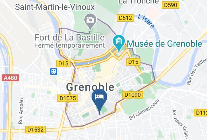 Isere - The Originals City Hotel Gambetta Grenoble Maps