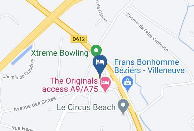 The Originals City Hotel Le Pavillon Beziers Est Map