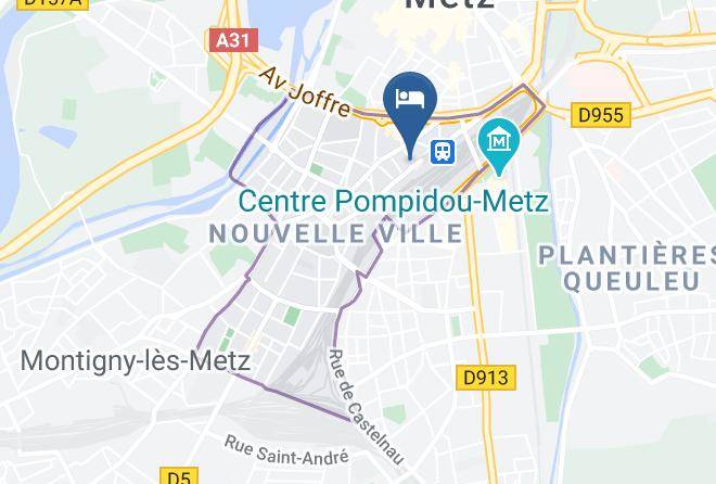 Moselle - The Originals City Hotel Moderne Metz Maps