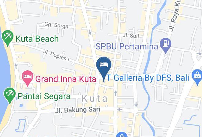 Badung Regency - The Pavilion Hotel Kuta Maps