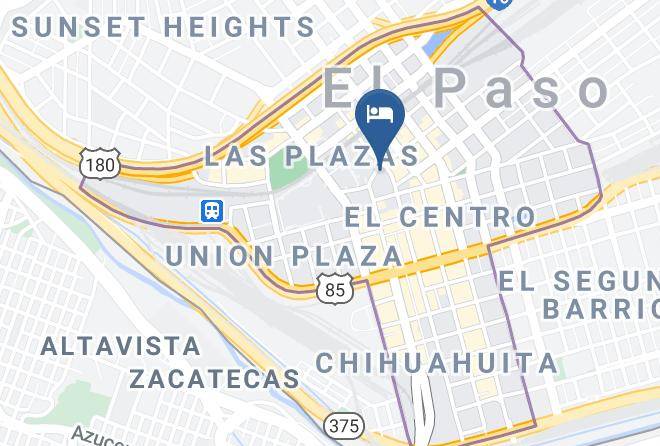 El Paso - The Plaza Hotel Pioneer Park Maps