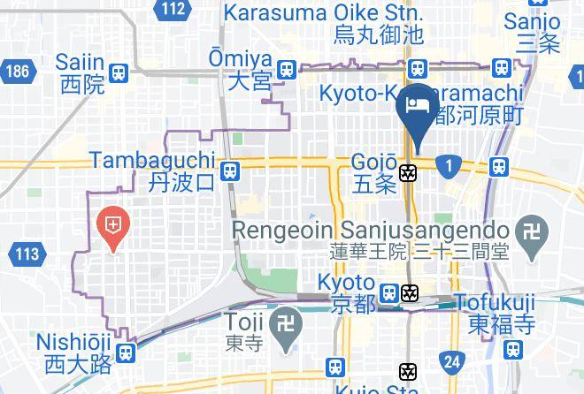 Kyoto City Shimogyo Ward - The Pocket Hotel Kyoto Karasumagojo Maps