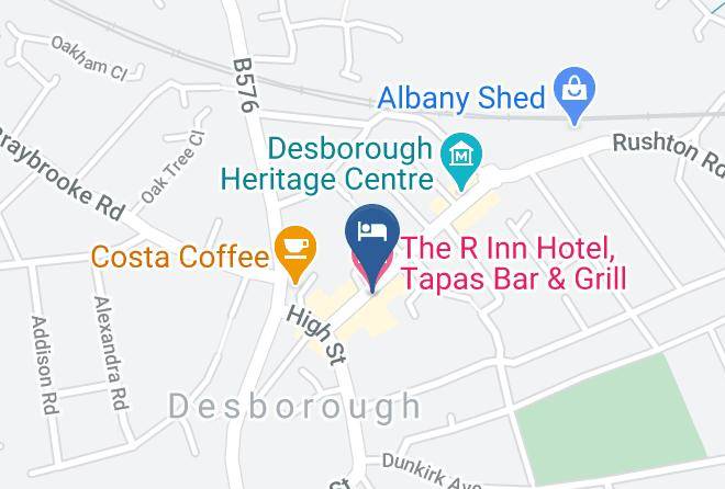 Northants - The R Inn Hotel Tapas Bar & Grill Maps