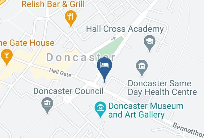 The Regent Hotel Doncaster Carta Geografica - England - Doncaster