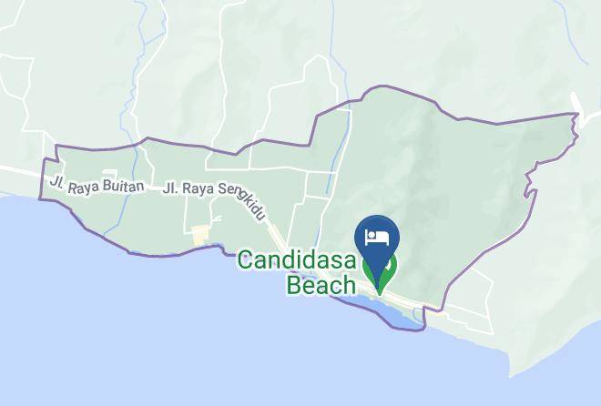 Karangasem Regency - The Rishi Candidasa Beach Hotel Maps