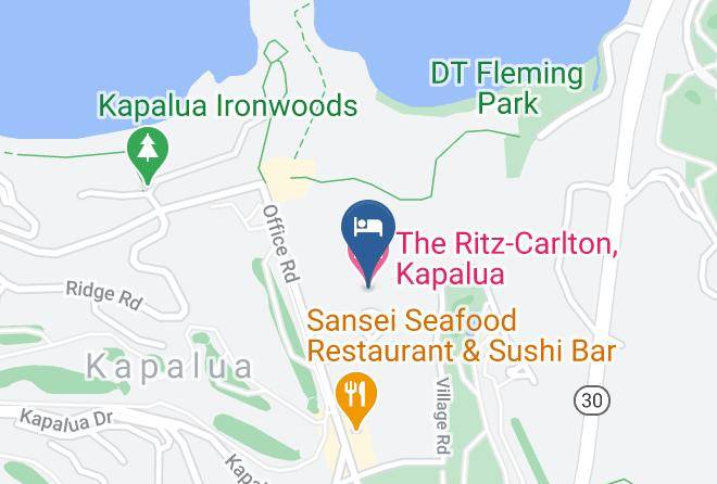 Maui - The Ritz Carlton Kapalua Maps