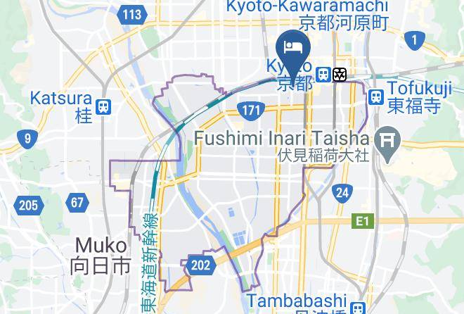 Kyoto City Minami Ward - The Root2 Hotel Maps