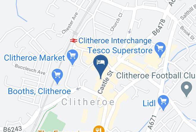Lancs - The Rose & Crown Hotel & Bed And Breakfast Clitheroe Maps