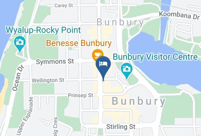 Bunbury - The Rose Hotel & Motel Maps