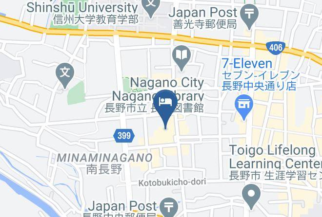 Nagano City - The Saihokukan Hotel Maps