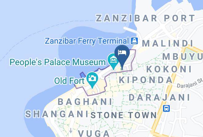 West - The Seyyida Hotel & Spa Stone Town Zanzibar's Boutique Hotel Maps