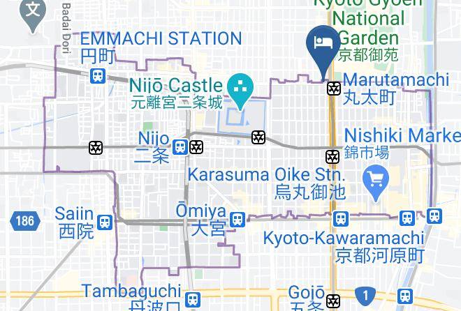 Kyoto City Nakagyo Ward - Rakuro By The Share Hotels Maps