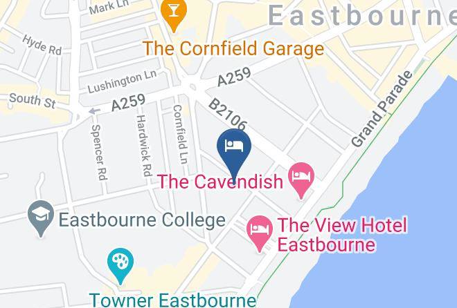 East Sussex - The Sheldon B&b Free Private Parking Maps