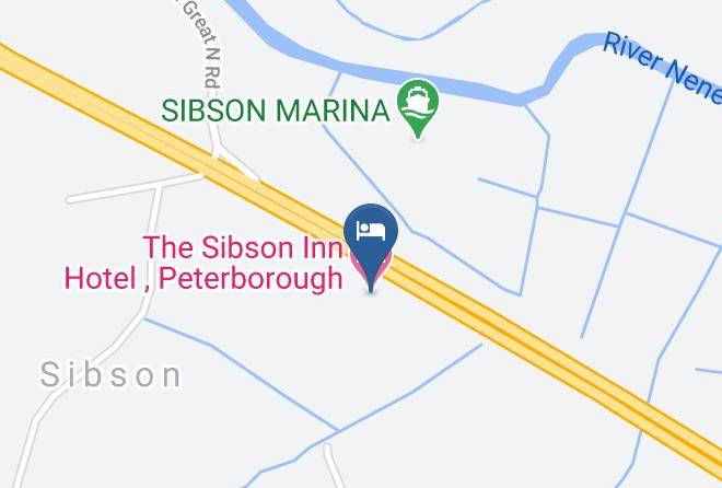 Cambridgeshire - The Sibson Inn Hotel Peterborough Maps