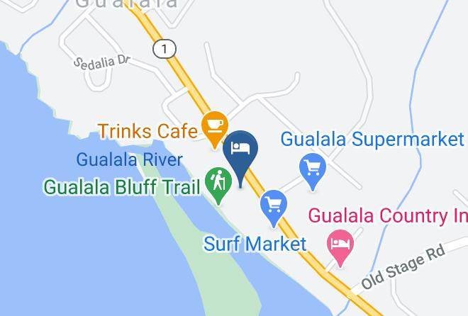 Mendocino - The Surf Motel At Gualala Maps
