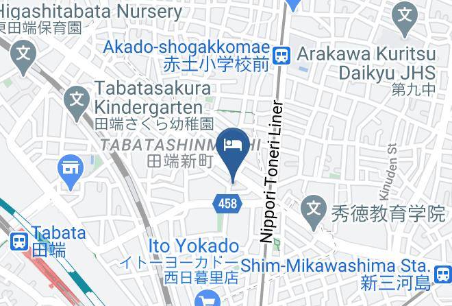 Kita Ward - The Tabata Oji Hotel Maps