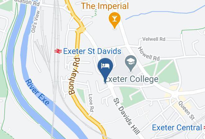 The Telstar B&b Exeter Map