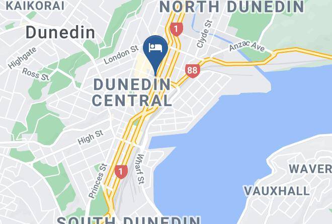 The Victoria Hotel Dunedin Map