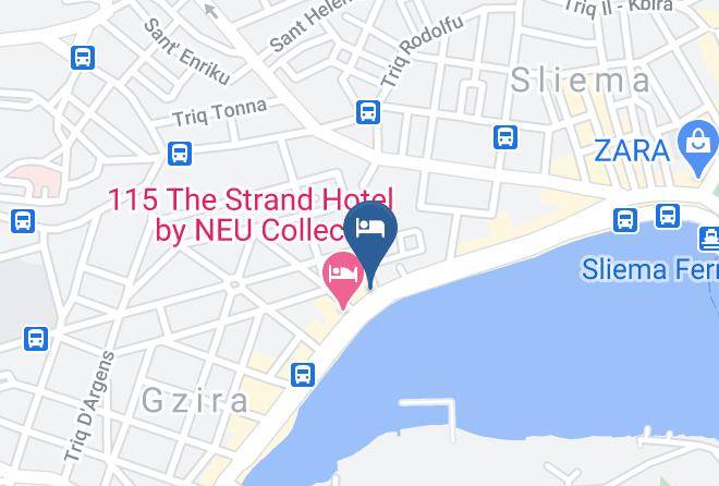 Gzira - The Waterfront Hotel Maps