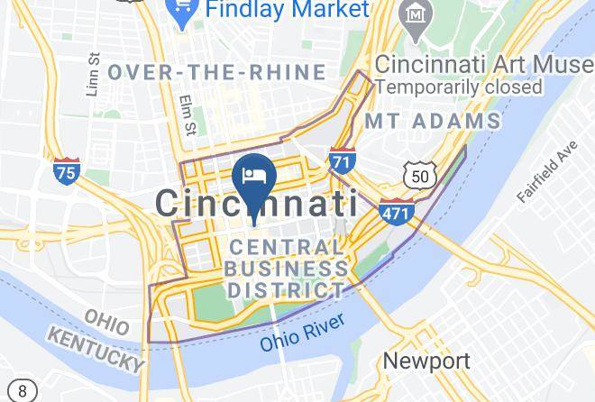 The Westin Cincinnati Map