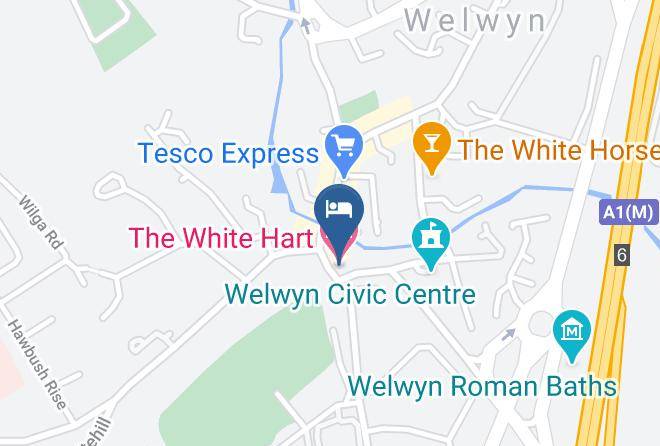 Herts - The White Hart Hotel Welwyn Maps