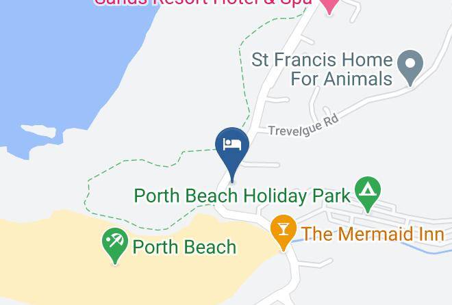 Cornwall - Porth Beach Hotel Maps