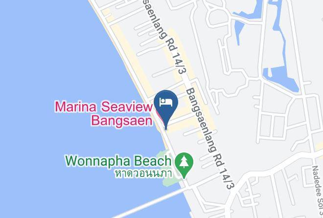 The Won Beach Bangsaen Map