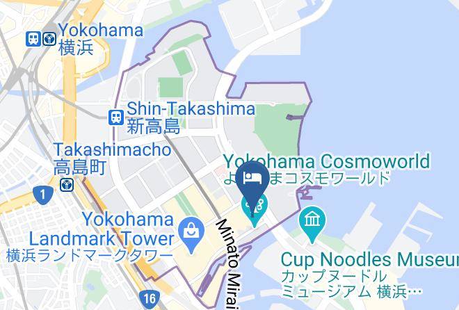 Yokohama City Nishi Ward - The Yokohama Bay Hotel Tokyu Maps