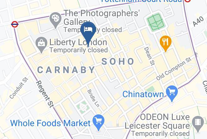 London - The Z Hotel Tottenham Court Road Maps