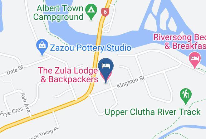 Queenstown Lakes - The Zula Lodge & Backpackers Maps