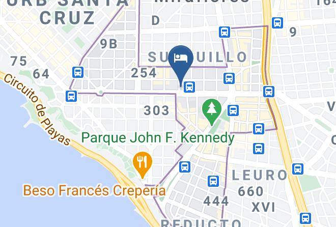 Miraflores - Thunderbird Hotels J Pardo Maps