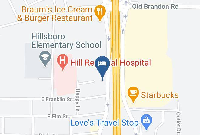 Thunderbird Motel Hillsboro Map