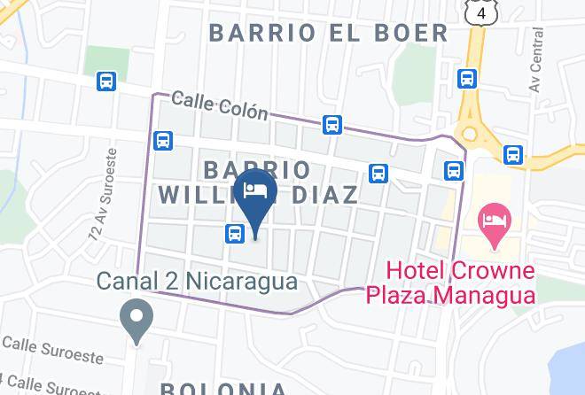 Managua - Ticabus Hotel Maps
