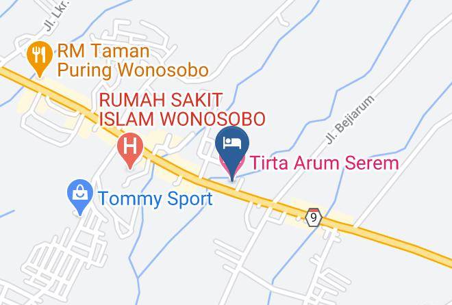 Wonosobo Regency - Tirta Arum Serem Hotel Maps
