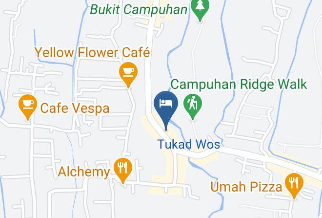 Gianyar Regency - Hotel Tjampuhan Maps