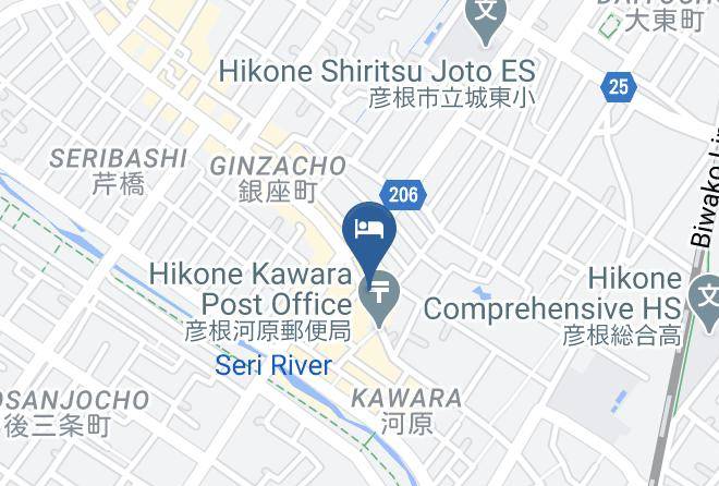 Hikone City - Tobaya Ryokan Maps