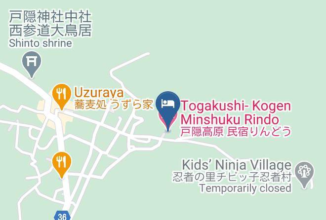 Nagano City - Togakushi Kogen Minshuku Rindo Maps
