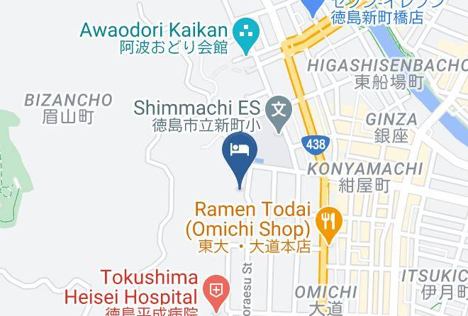 Tokushima City - Tokushimagrandhotel Kairakuen Maps