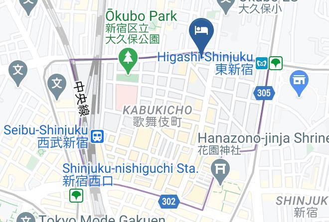 Shinjuku Ward - Tokyo Shinjuku Cherry Hotel Maps