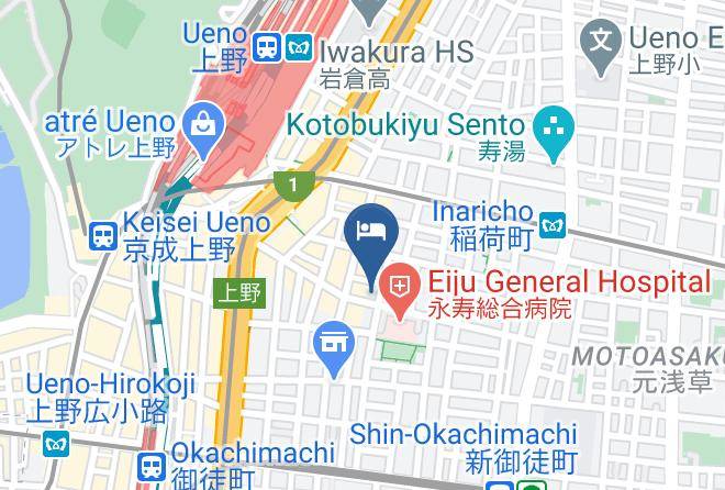 Taito Ward - Tokyo Ueno New Izu Hotel Maps