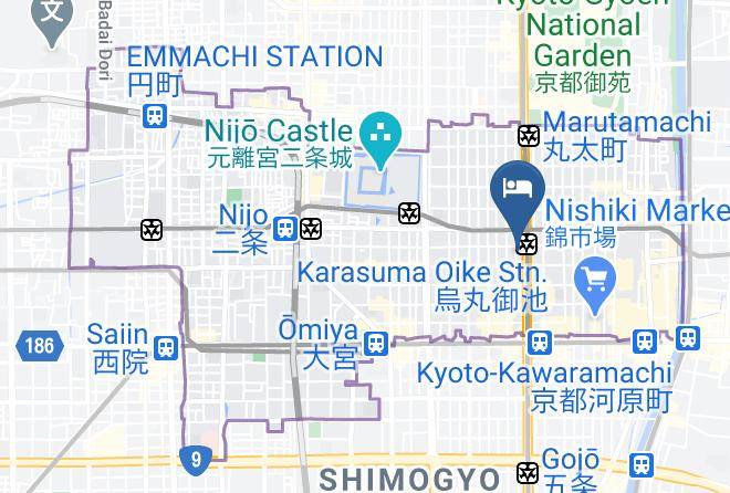 Kyoto City Nakagyo Ward - Tokyu Stay Kyoto Ryogaemachi Dori Maps